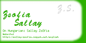 zsofia sallay business card